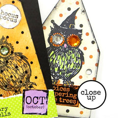 Halloween Owl Rubber Stamp