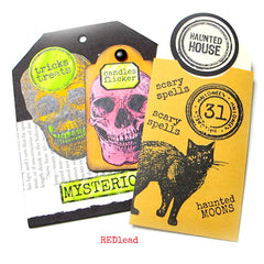 Halloween Skulls Rubber Stamps