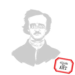 Edgar Allen Poe Rubber Stamp