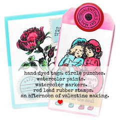 2 Sisters Valentine Letter Rubber Stamp