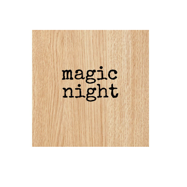 Magic Night Halloween Wood Mount Rubber Stamp